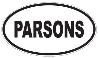 PARSONS - Oval Magnet