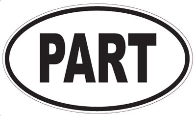 PART - Oval Sticker
