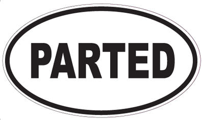 PARTED - Oval Sticker