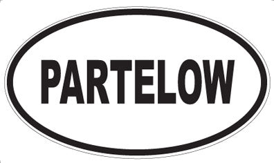 PARTELOW - Oval Sticker