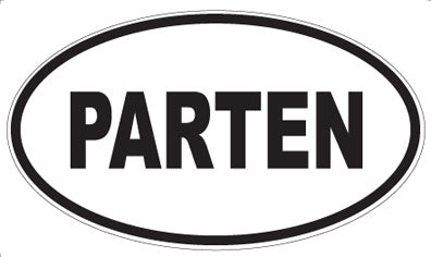 PARTEN - Oval Sticker