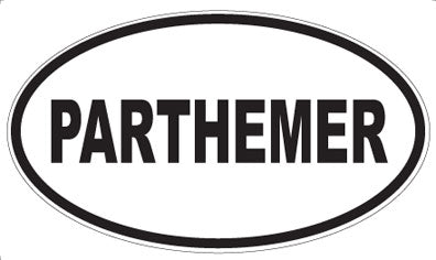 PARTHEMER - Oval Sticker