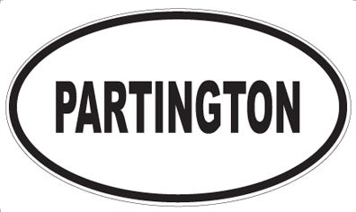 PARTINGTON - Oval Sticker
