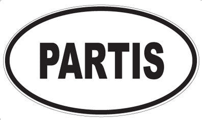PARTIS - Oval Sticker