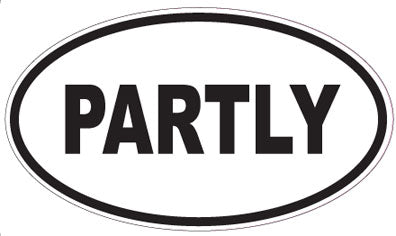 PARTLY - Oval Sticker