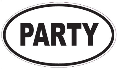PARTY - Oval Sticker