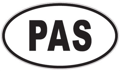 PAS - 3 Letter Initials Oval Sticker