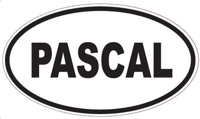 PASCAL - Oval Sticker