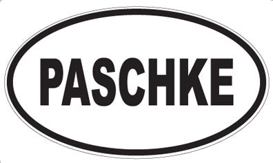 PASCHKE - Oval Sticker