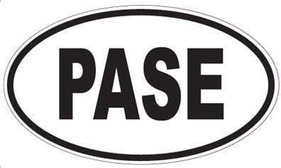 PASE - Oval Sticker