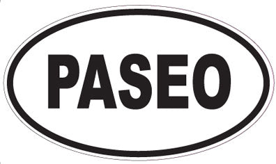 PASEO - Oval Sticker
