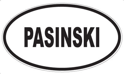 PASINSKI - Oval Magnet