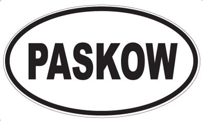 PASKOW - Oval Magnet