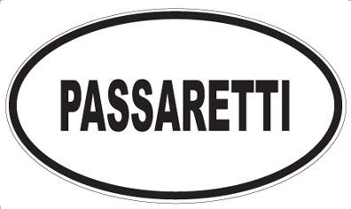 PASSARETTI - Oval Sticker