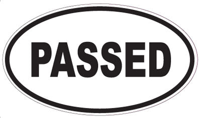 PASSED - Oval Sticker