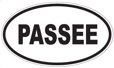 PASSEE - Oval Sticker
