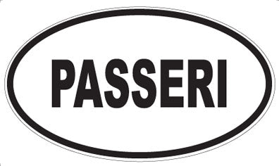 PASSERI - Oval Magnet