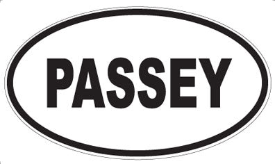 PASSEY - Oval Sticker