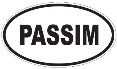 PASSIM - Oval Sticker