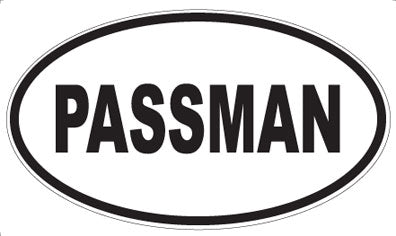 PASSMAN - Oval Sticker