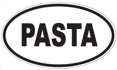 PASTA - Oval Sticker