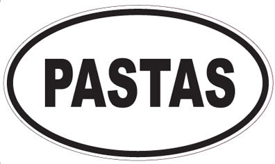 PASTAS - Oval Sticker