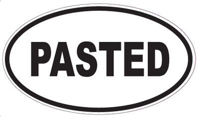 PASTED - Oval Sticker