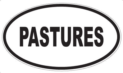 PASTURES - Oval Sticker