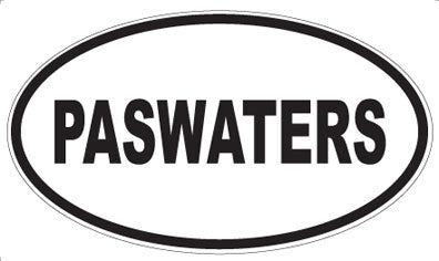 PASWATERS - Oval Sticker