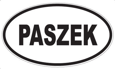 PASZEK - Oval Sticker