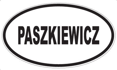 PASZKIEWICZ - Oval Sticker