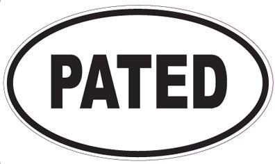 PATED - Oval Sticker