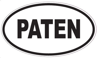 PATEN - Oval Sticker