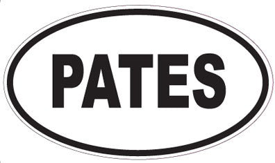 PATES - Oval Sticker