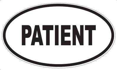 PATIENT - Oval Sticker
