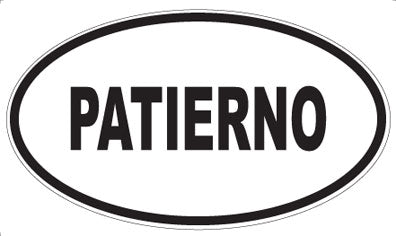 PATIERNO - Oval Sticker