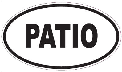 PATIO - Oval Sticker
