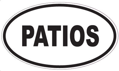 PATIOS - Oval Sticker