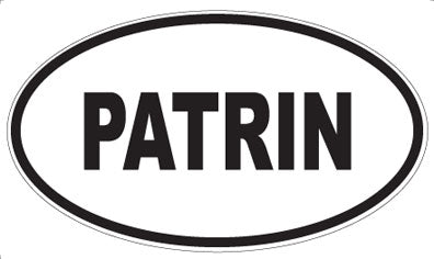 PATRIN - Oval Sticker