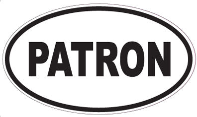PATRON - Oval Sticker