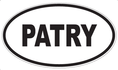 PATRY - Oval Sticker