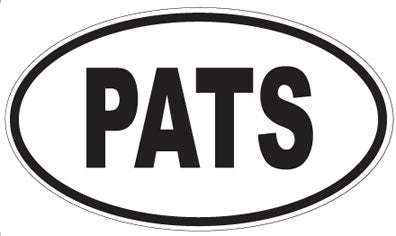 PATS - Oval Sticker
