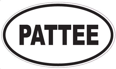 PATTEE - Oval Sticker