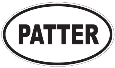 PATTER - Oval Sticker