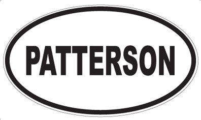 PATTERSON - Oval Magnet