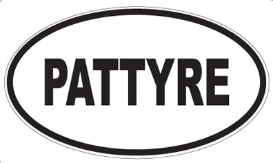 PATTYRE - Oval Sticker