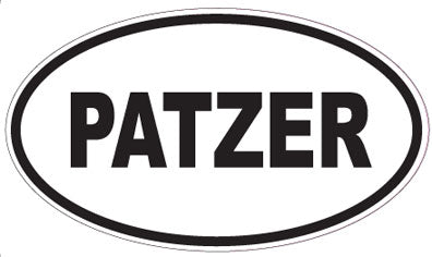 PATZER - Oval Sticker