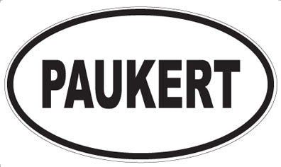 PAUKERT - Oval Sticker