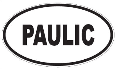 PAULIC - Oval Sticker