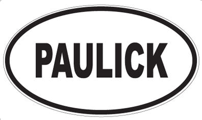 PAULICK - Oval Sticker